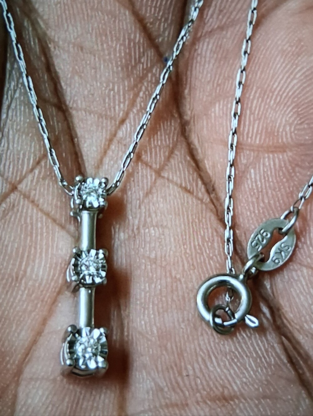 Real! Diamonds Sterling Silver Pendant Necklace - Picture 8 of 9